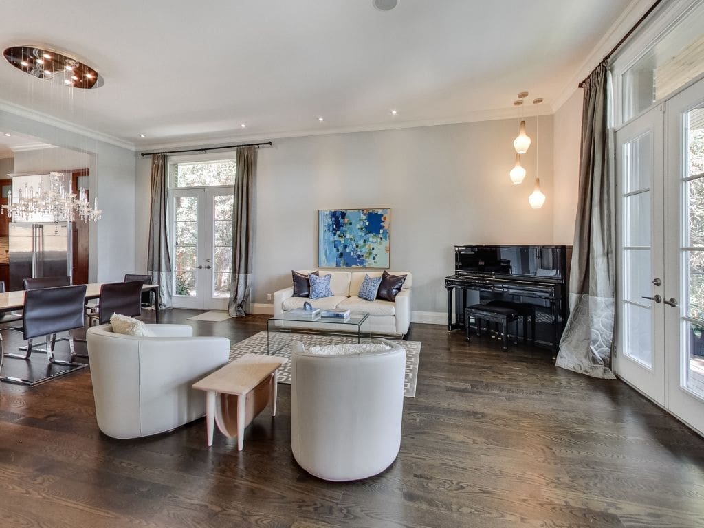 Living room of a Lawrence Park house